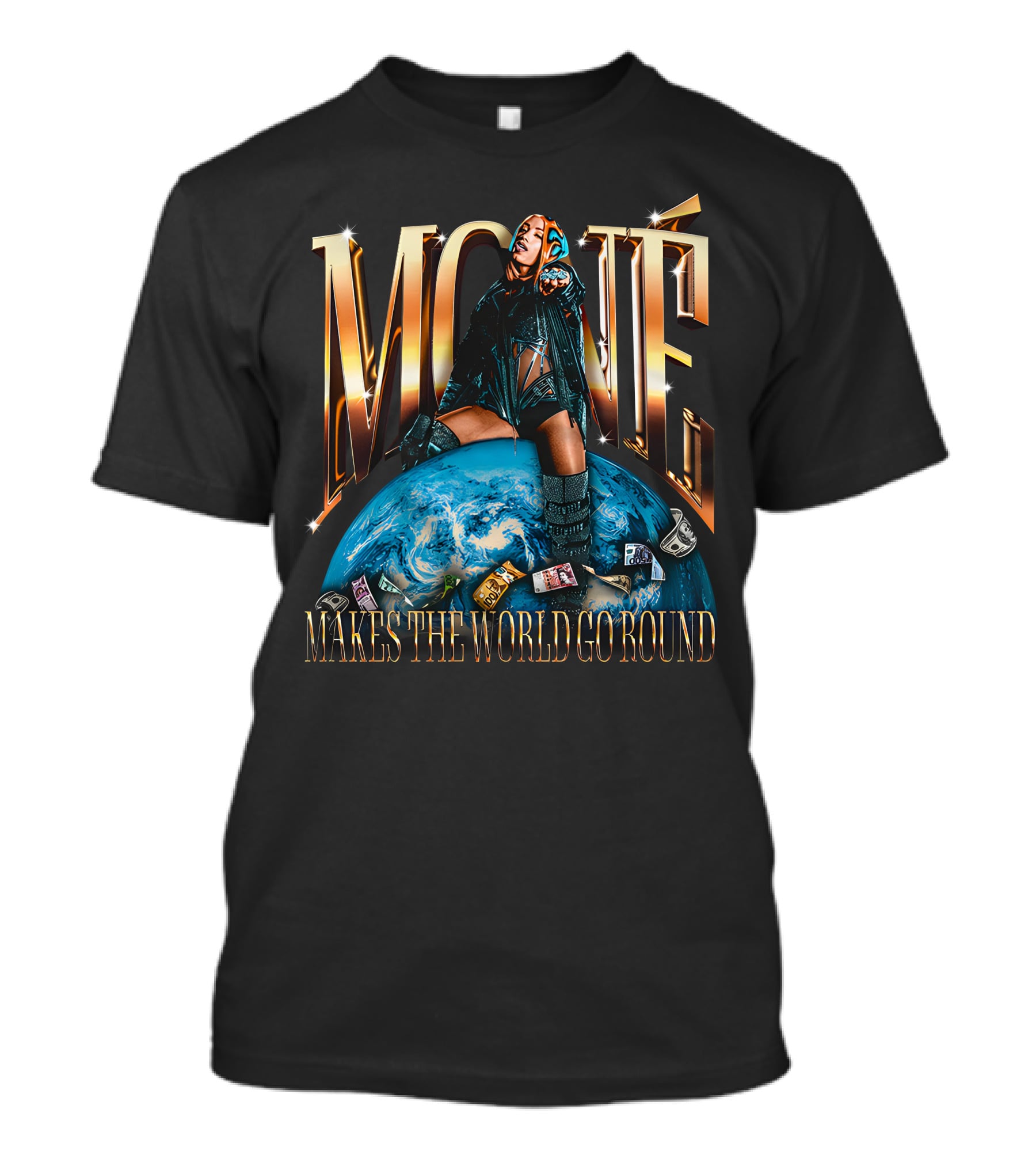 Mone Mercedes Mone Makes The World Go Round T-Shirt
