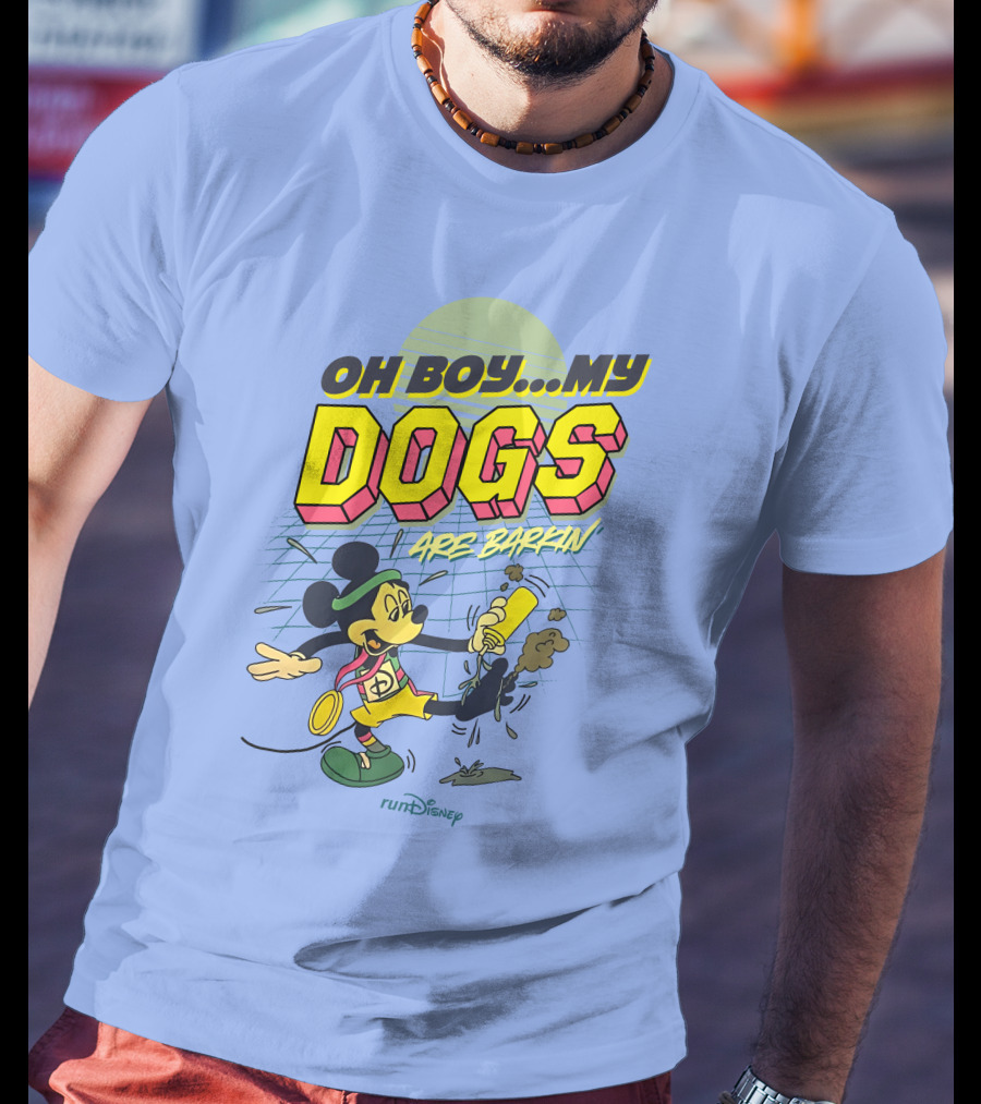 RunDisney Expo Oh Boy My Dogs Are Barkin Rundisney Mickey Mouse T-Shirt