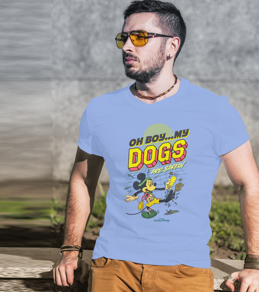 RunDisney Expo Oh Boy My Dogs Are Barkin Rundisney Mickey Mouse T-Shirt