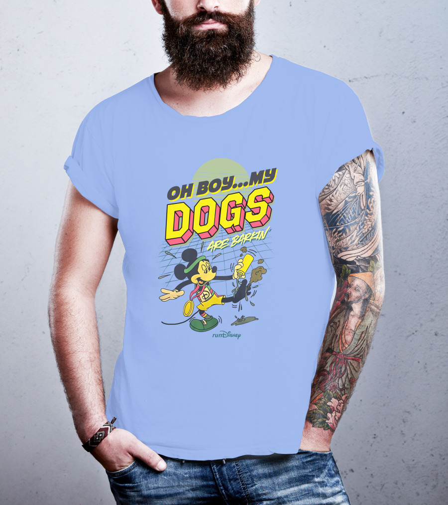 RunDisney Expo Oh Boy My Dogs Are Barkin Rundisney Mickey Mouse T-Shirt