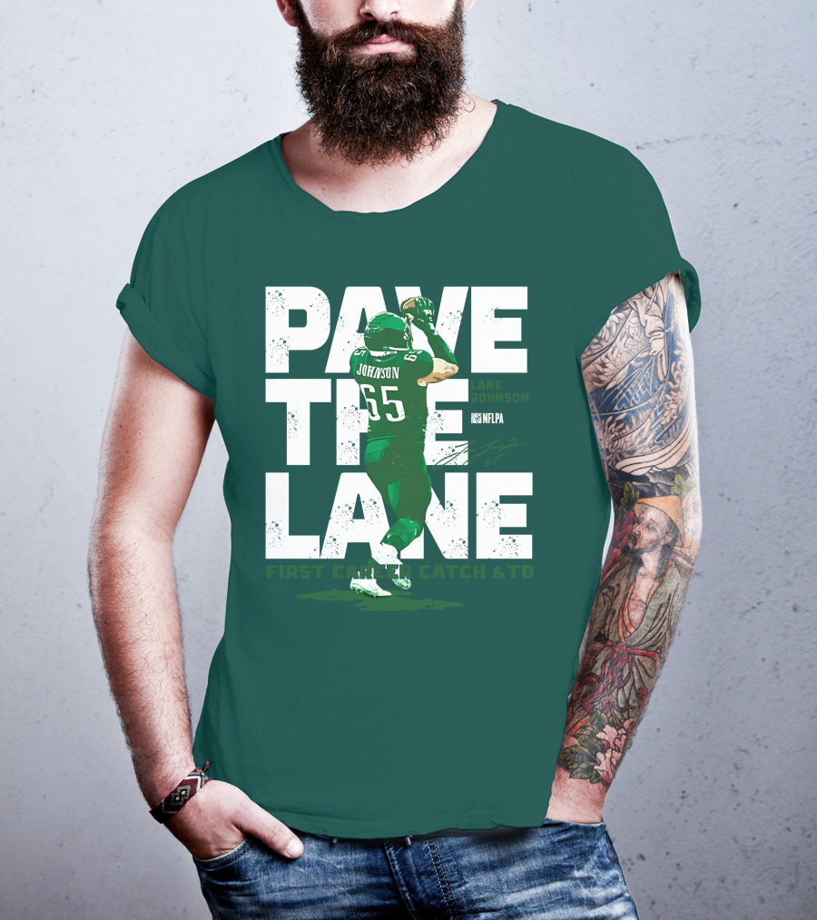 Pave The Lane Johnson NFLPA First Career Catch And TD T-Shirt