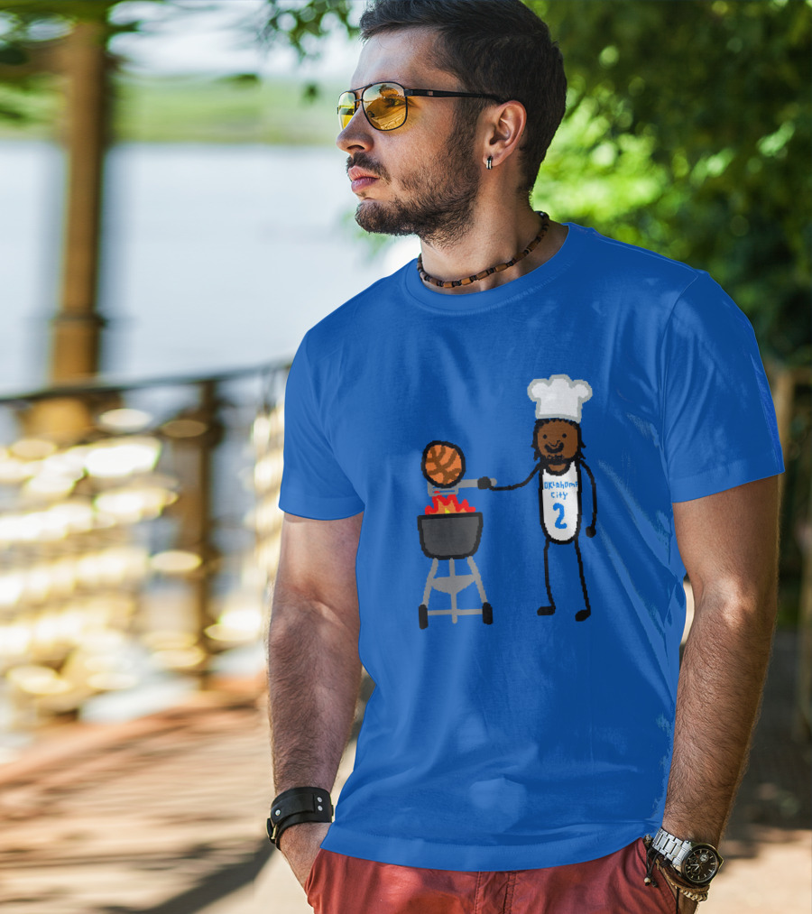 Nba Paint Shai Grill-Geous Alexander Oklahoma City Chef Basketball T-Shirt