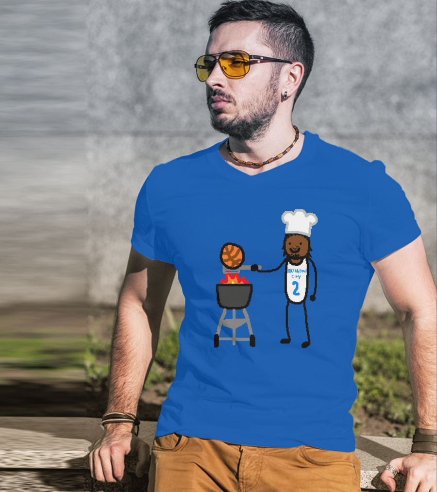 Nba Paint Shai Grill-Geous Alexander Oklahoma City Chef Basketball T-Shirt