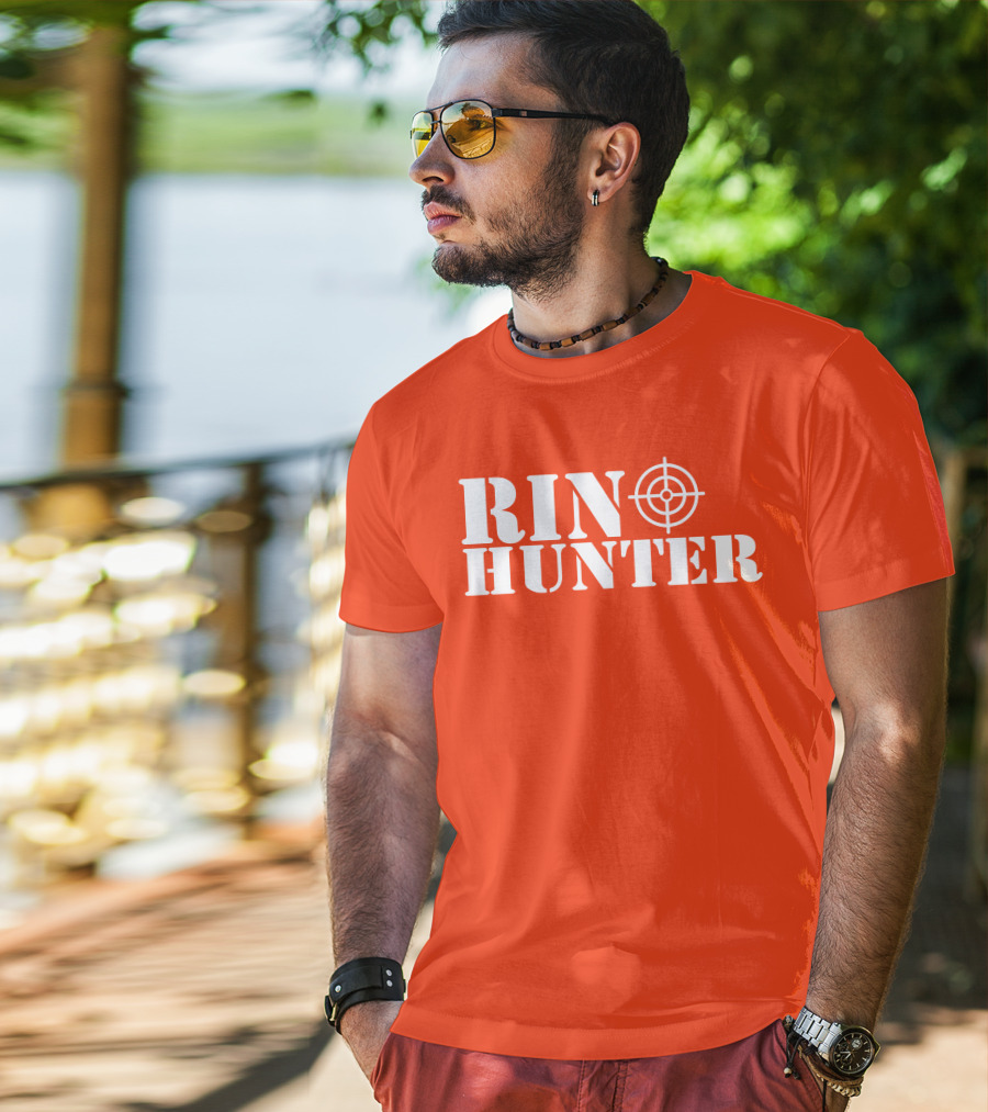 Rin Hunter Target Text Bold Red T-Shirt