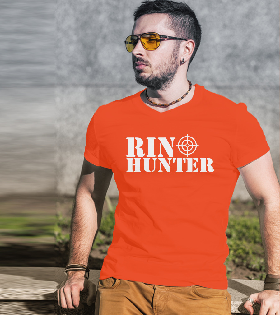 Rin Hunter Target Text Bold Red T-Shirt