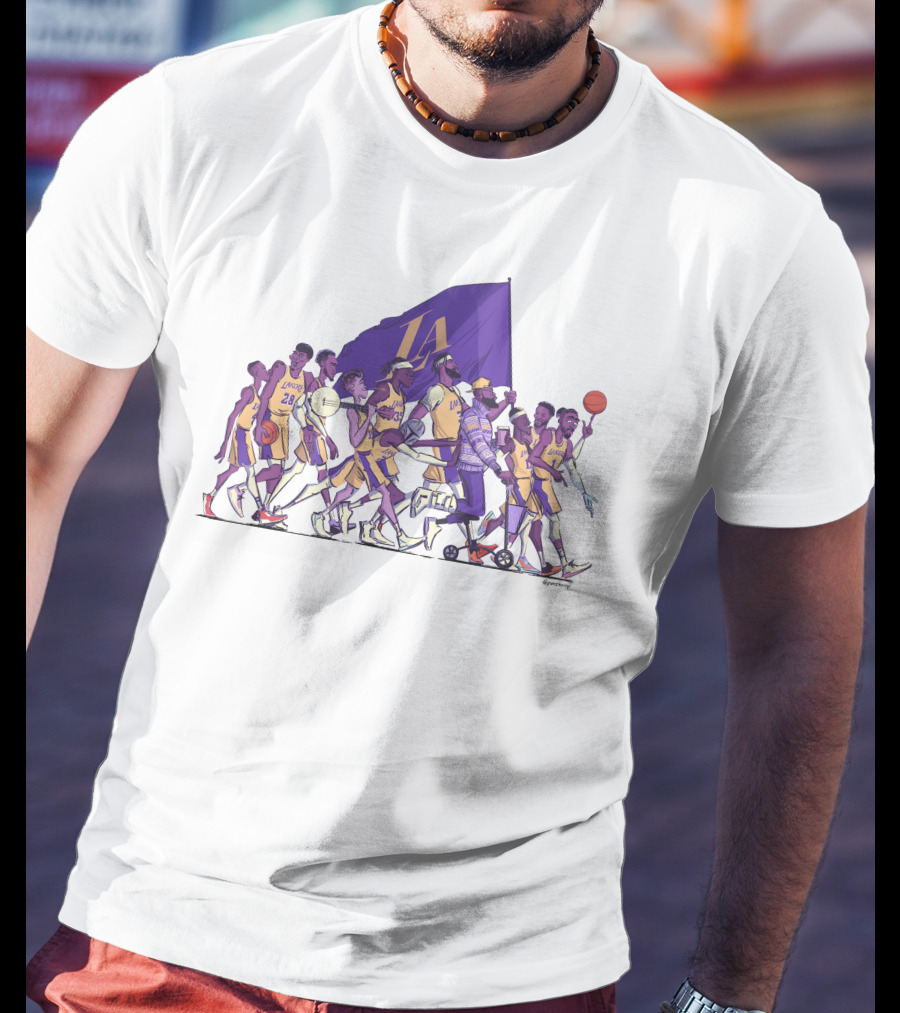LA Lakers Players Rolling Into Monday T-Shirt