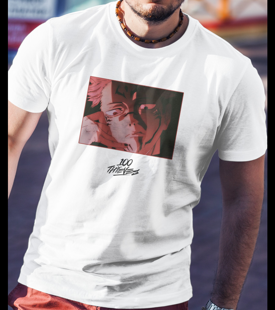 100 Thieves Sukuna Anime Character T-Shirt