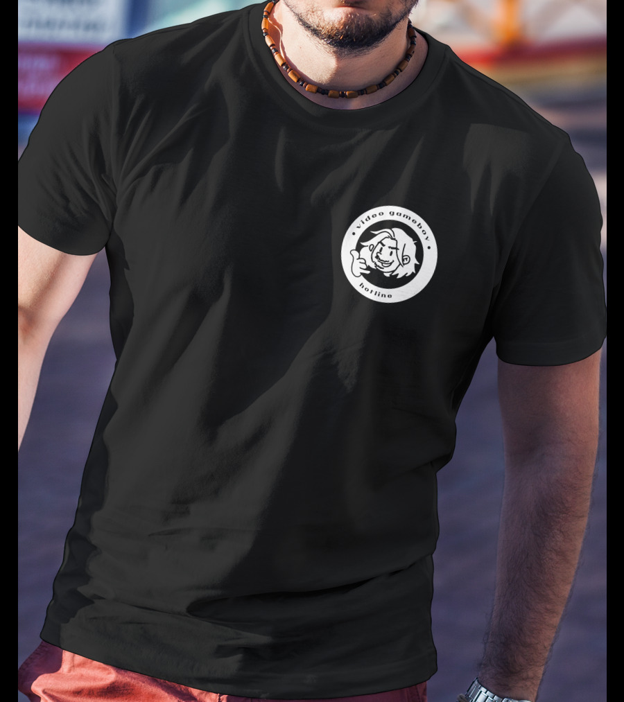 Game Grumps Video Game Boy Hotline Character Circle Emblem T-Shirt