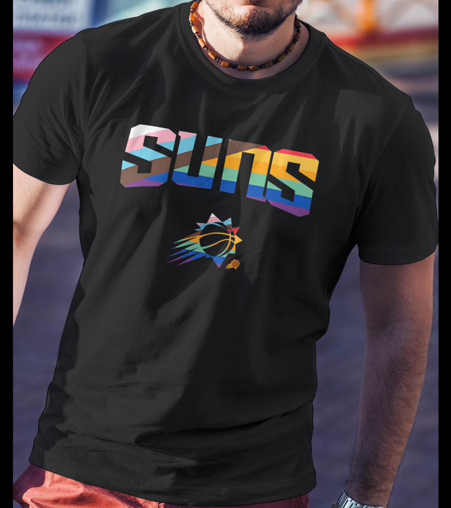 Phoenix Suns Pride Rainbow Logo Suns T-Shirt