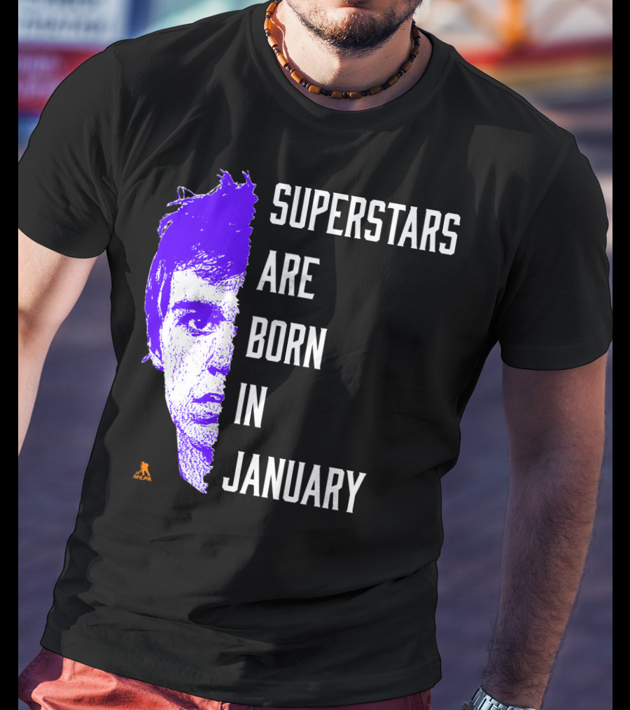 Connor McDavid Superstars Are Born In January NHL T-Shirt