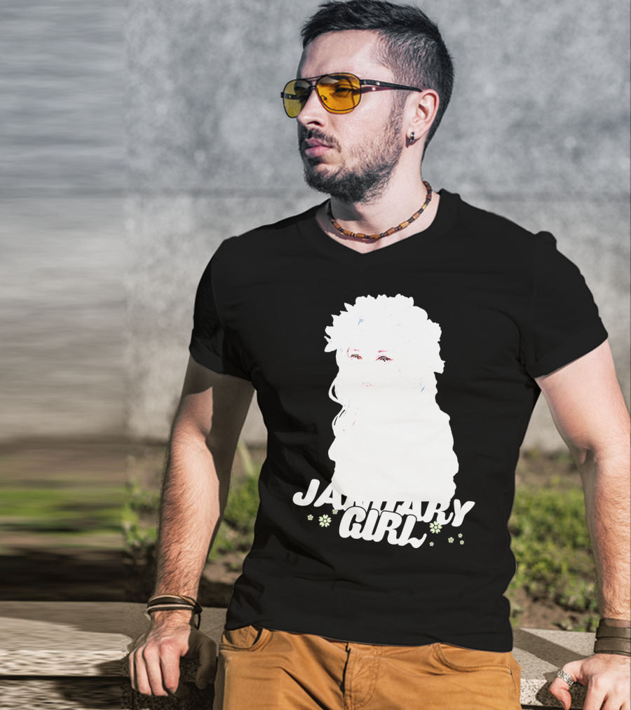 January Girl Floral Birthday T-Shirt