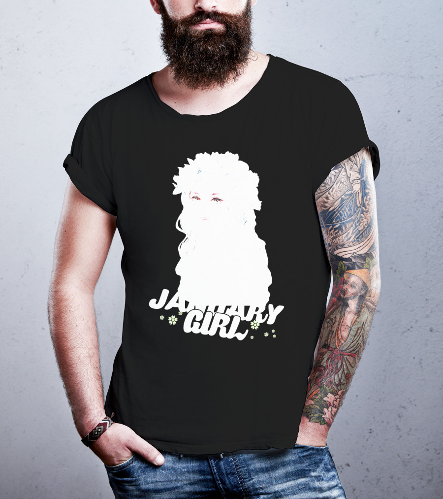 January Girl Floral Birthday T-Shirt