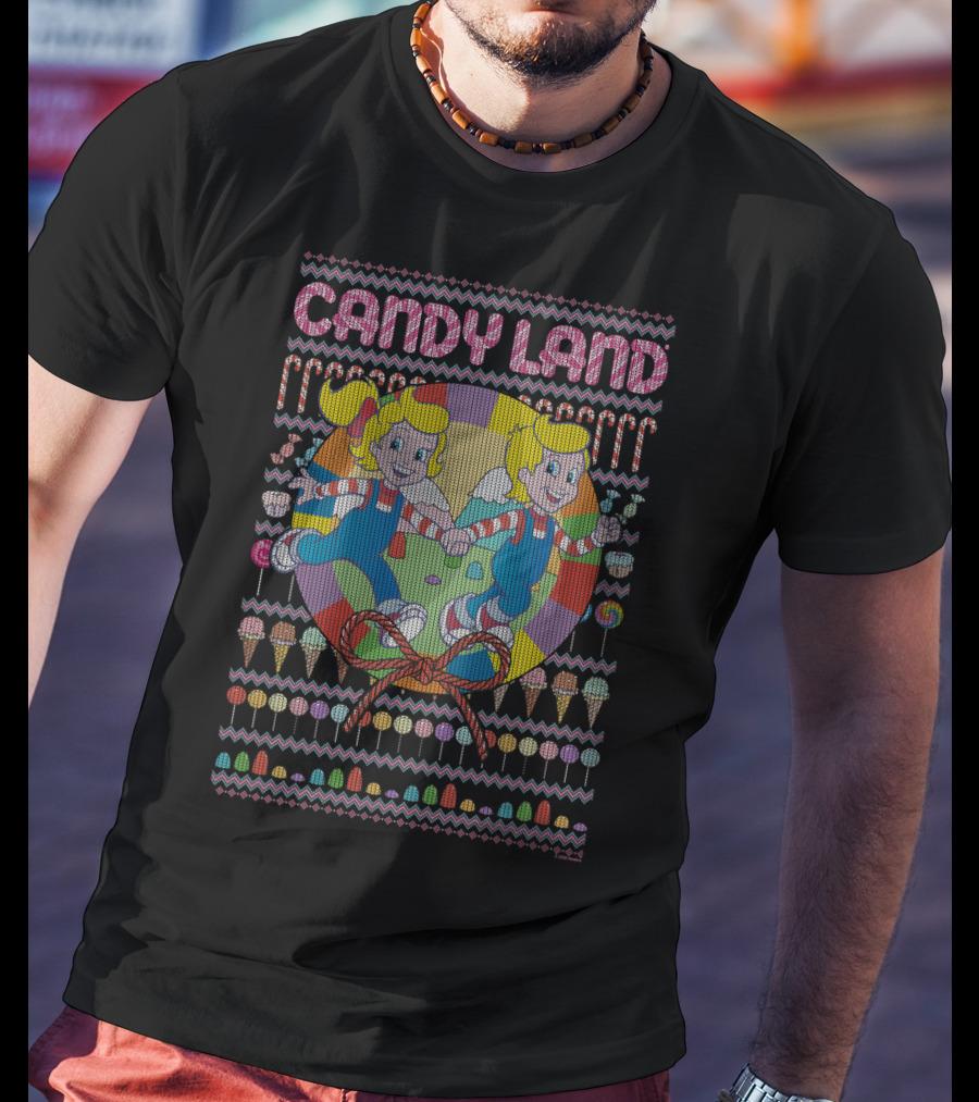 Candy Land Nostalgic Board Game Characters With Ice Cream And Candy T-Shirt