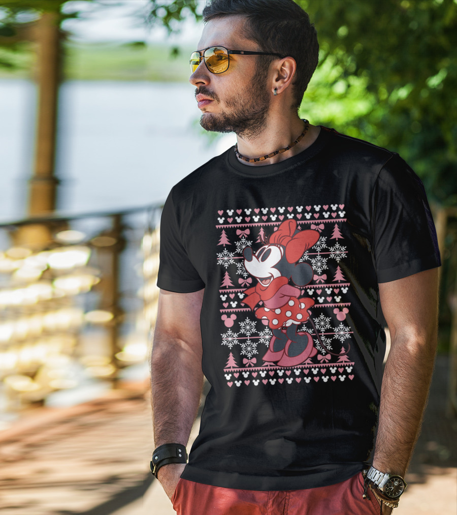 Disney Minnie Mouse Holiday Snowflakes T-Shirt