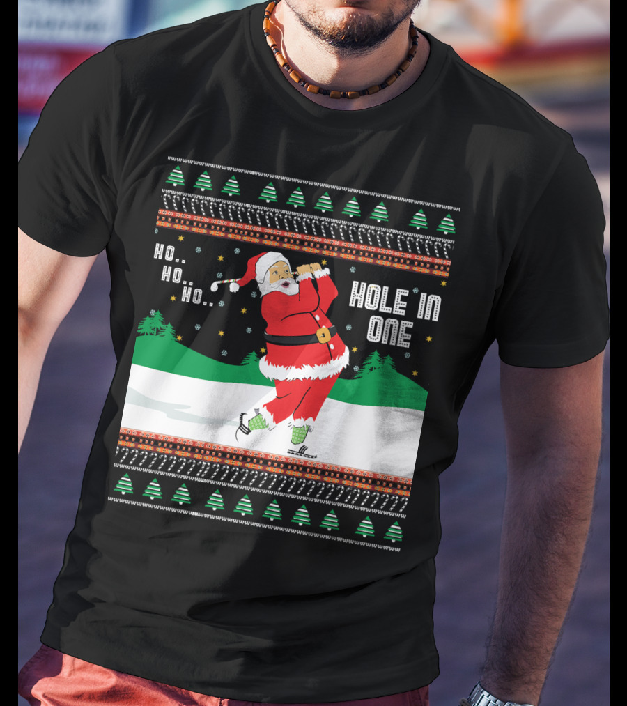 Ho Ho Ho Santa Hole In One Golf Jumper T-Shirt