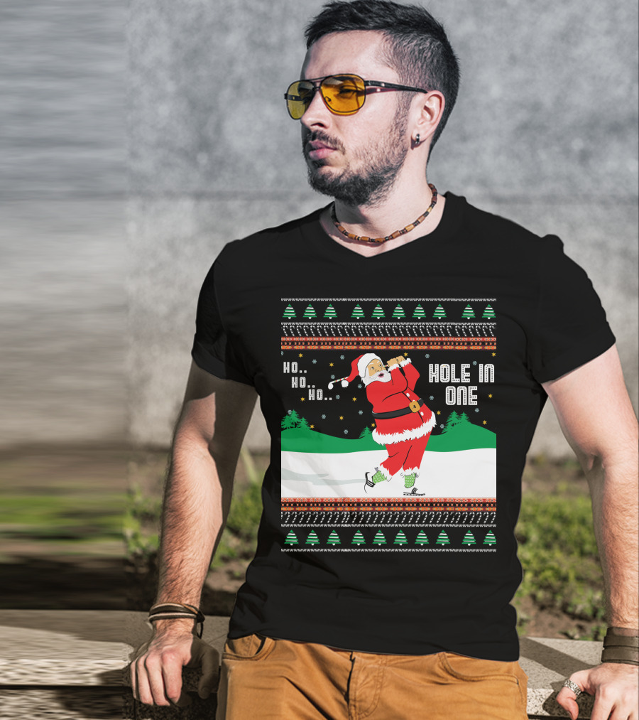 Ho Ho Ho Santa Hole In One Golf Jumper T-Shirt