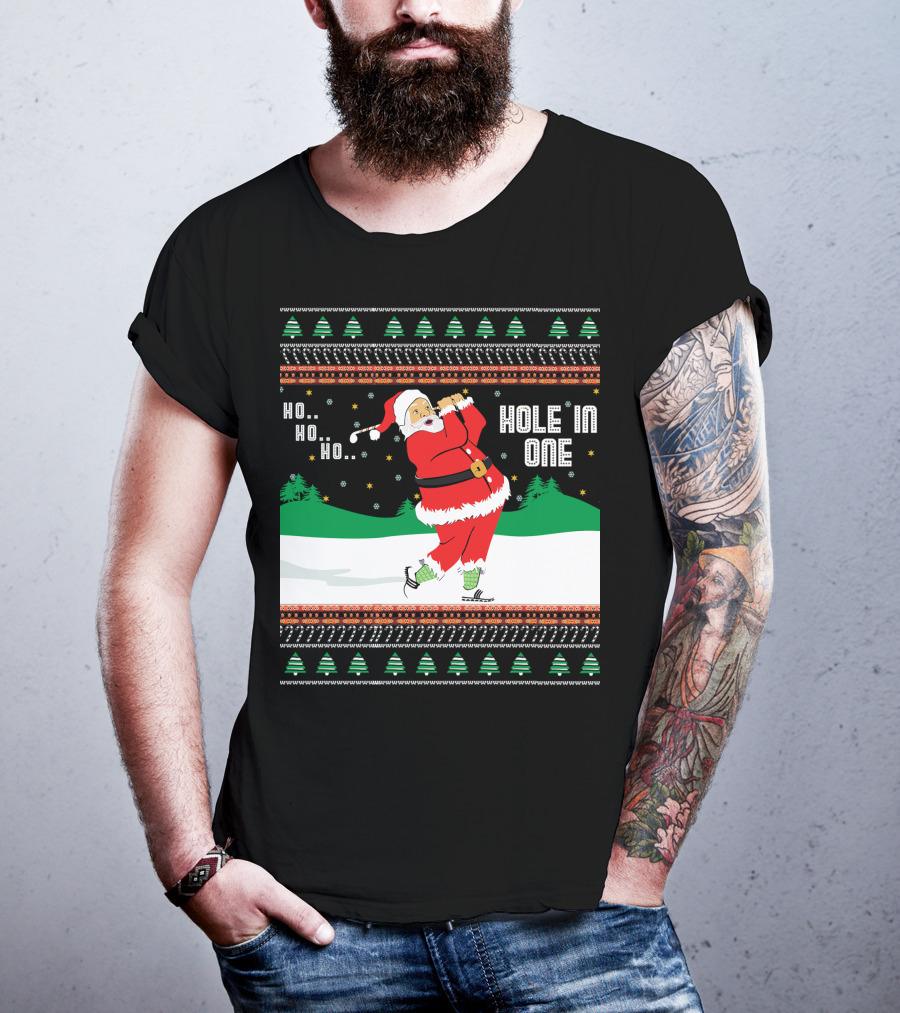Ho Ho Ho Santa Hole In One Golf Jumper T-Shirt