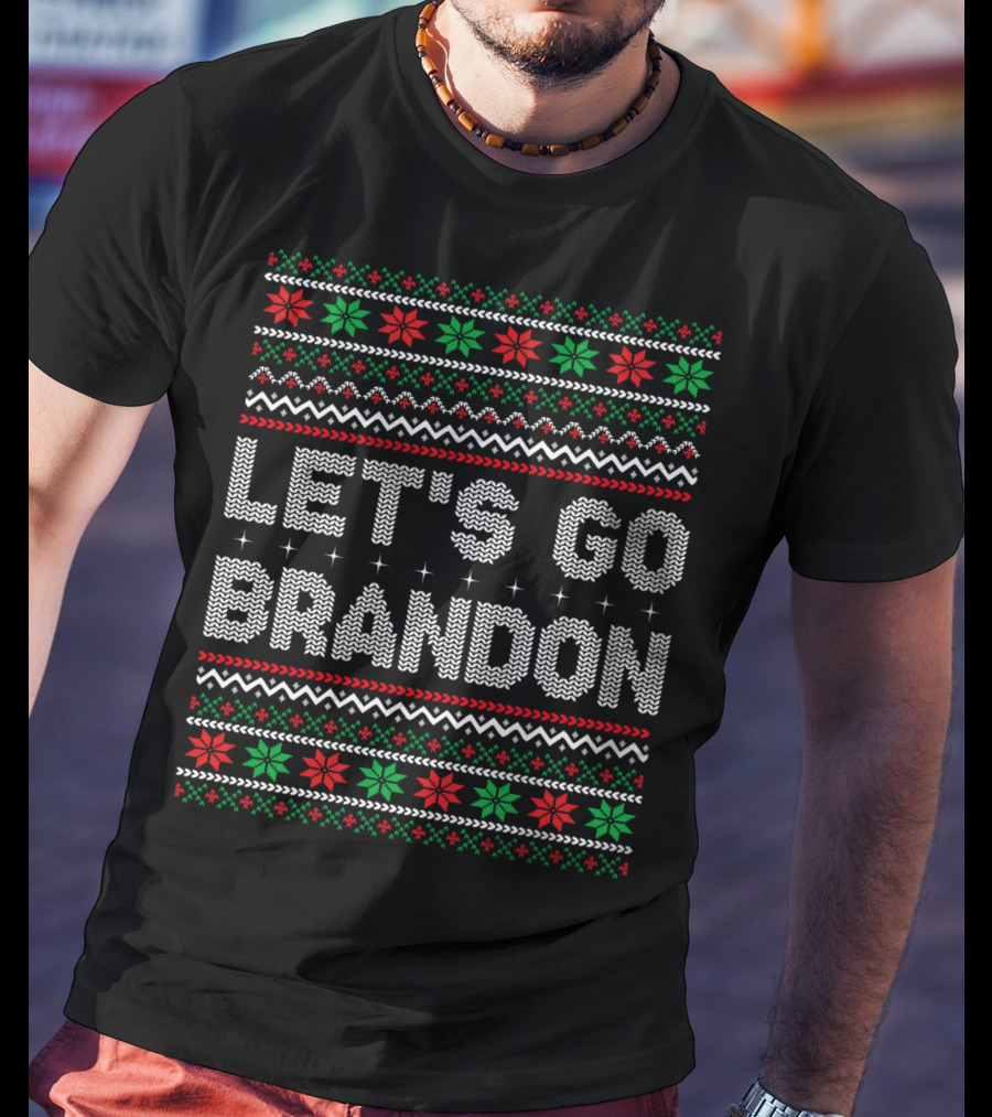 Let's Go Brandon Christmas Knit T-Shirt