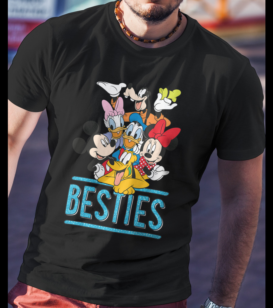 Disney Besties Mickey Minnie Donald Daisy Goofy Pluto T-Shirt