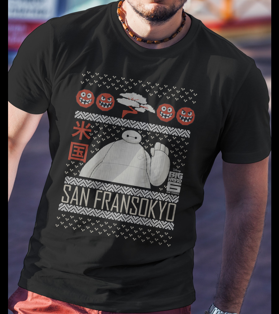 San Fransokyo Disney Big Hero 6 Baymax Emoji Wave T-Shirt