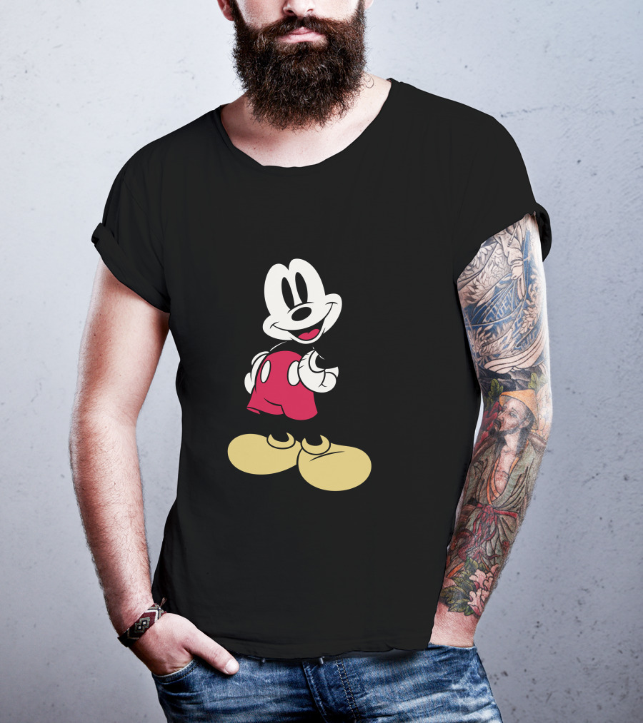Disney Classic Mickey Mouse Vintage Character Image T-Shirt