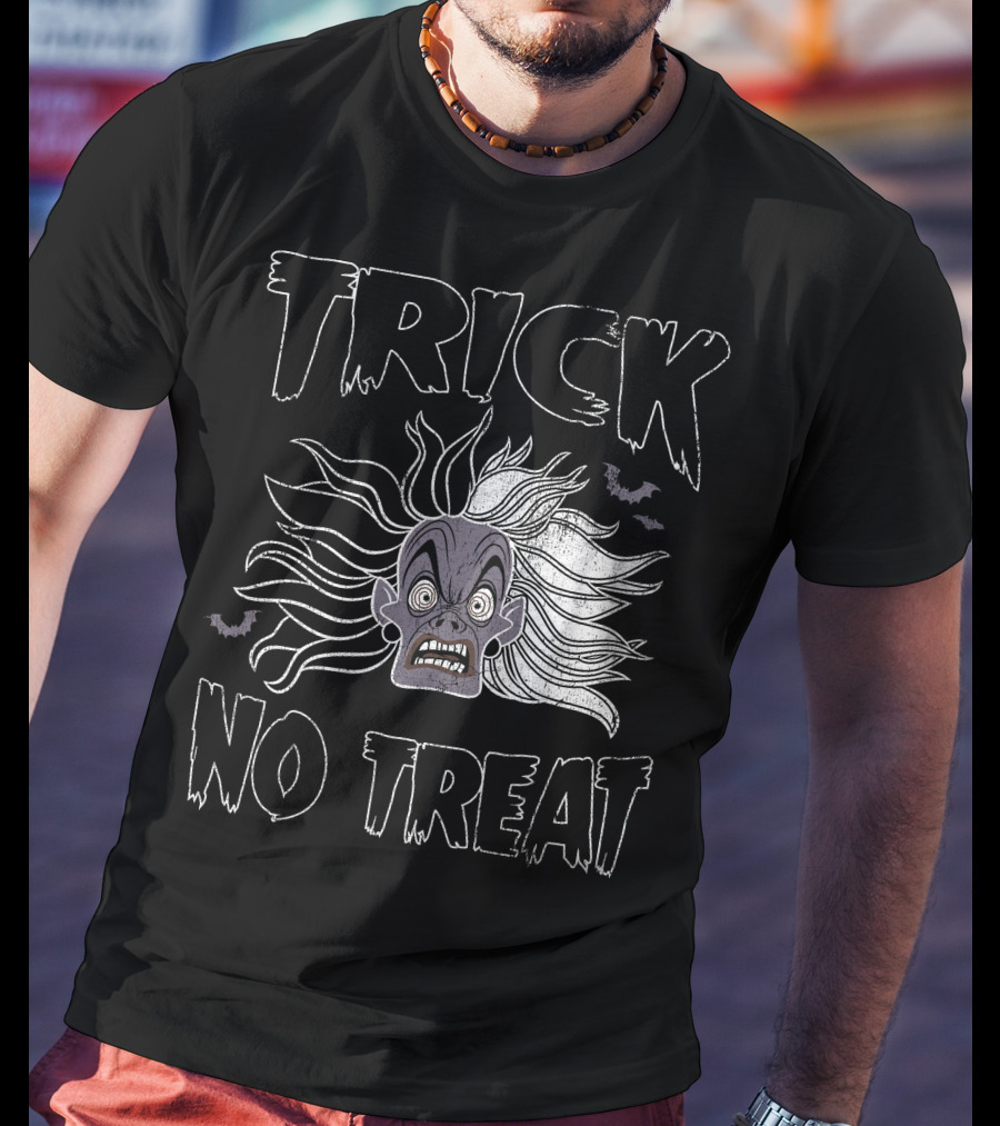 Disney Cruella Trick No Treat Halloween Bats T-Shirt