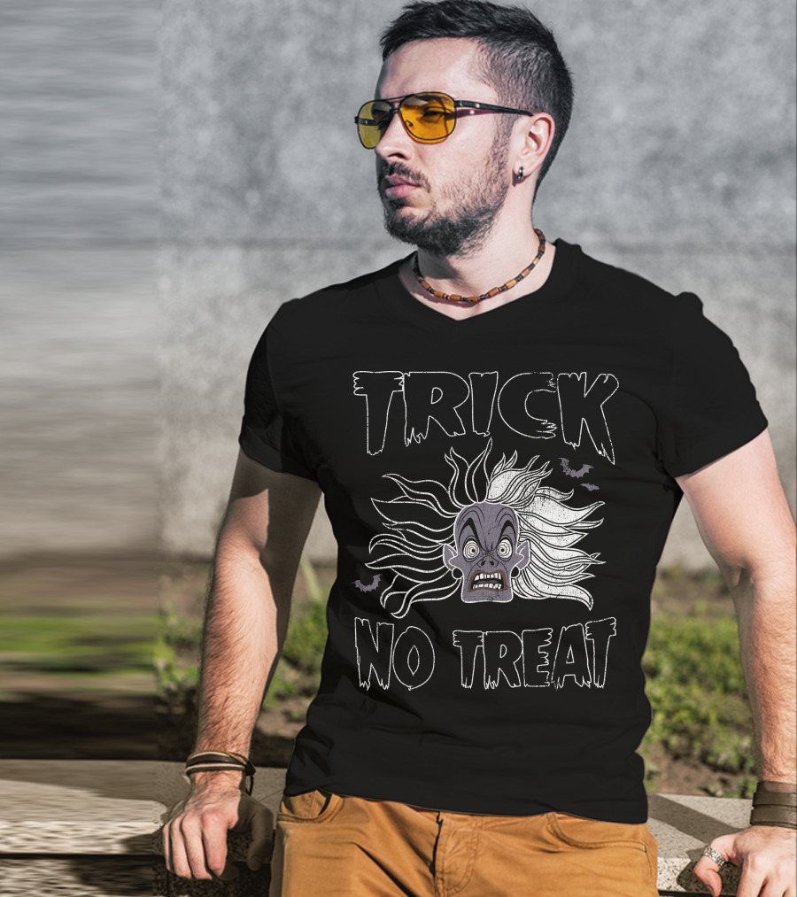 Disney Cruella Trick No Treat Halloween Bats T-Shirt