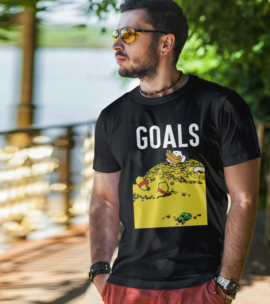 Disney Duck Tales Scrooge Goals Money Pile T-Shirt