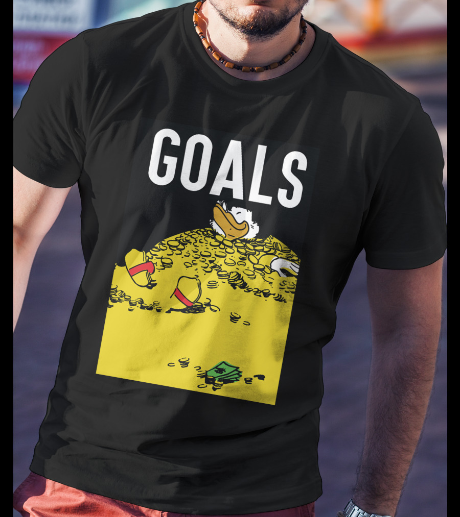 Disney Duck Tales Scrooge Goals Money Pile T-Shirt