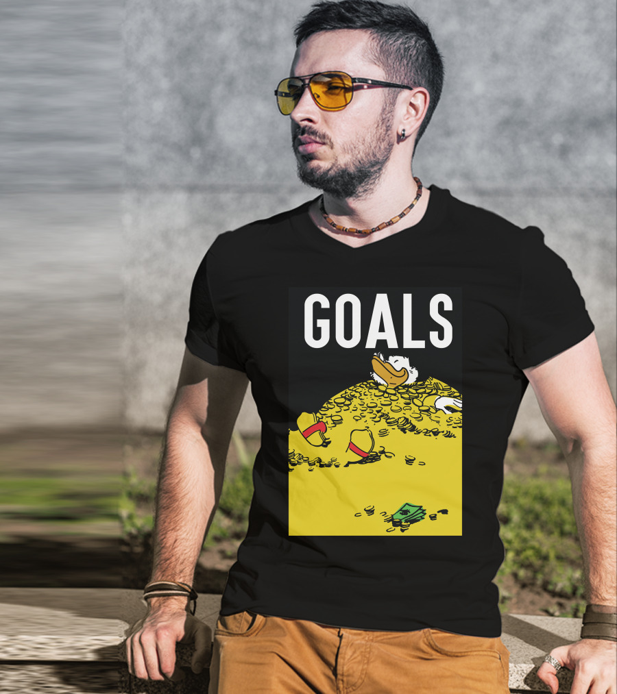 Disney Duck Tales Scrooge Goals Money Pile T-Shirt