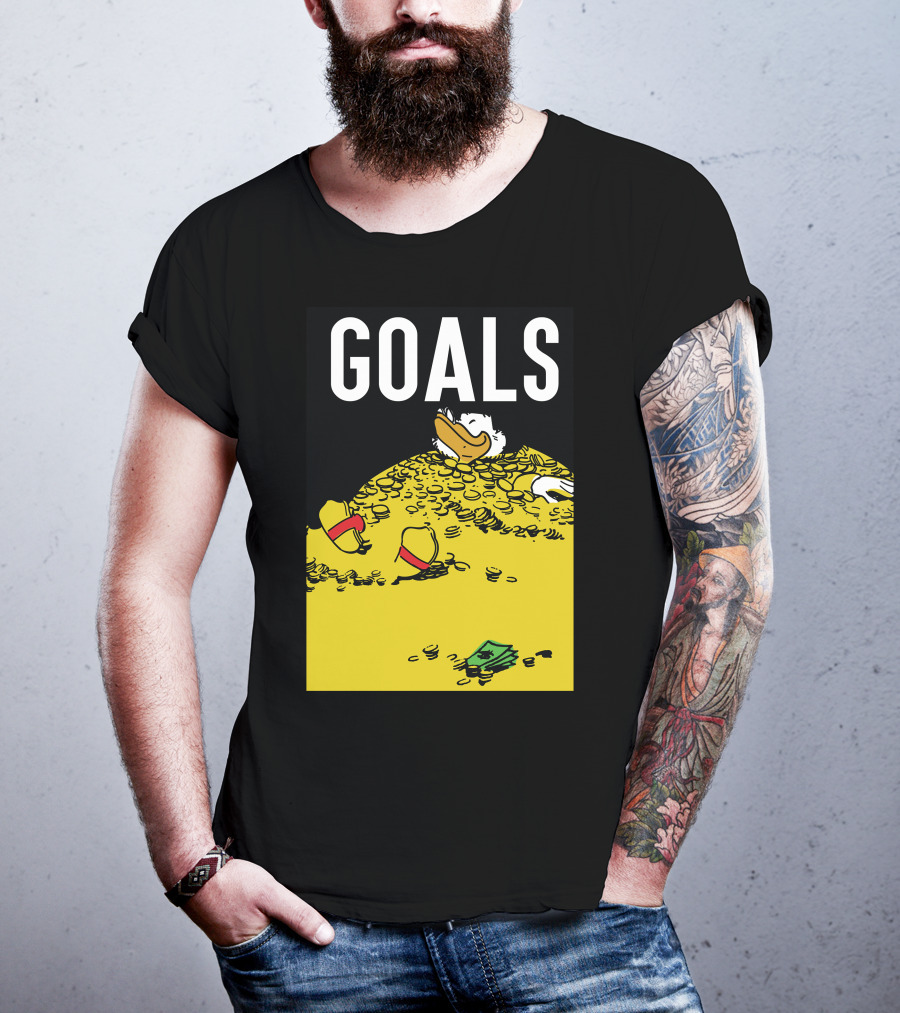 Disney Duck Tales Scrooge Goals Money Pile T-Shirt