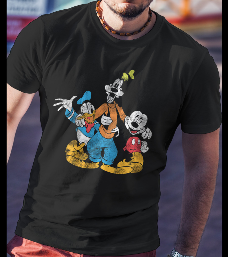 Disney Mickey Donald Goofy Trio Classic Characters T-Shirt
