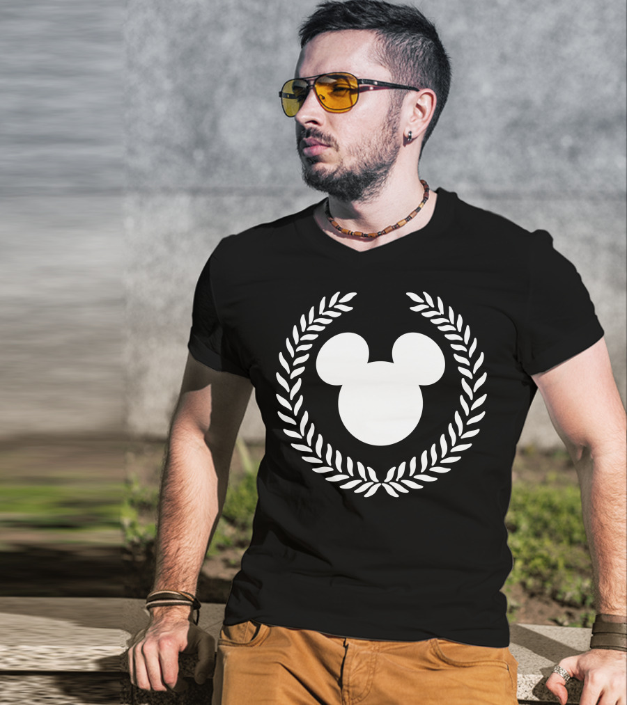 Disney Mickey Mouse Laurel Wreath Icon Collegiate T-Shirt