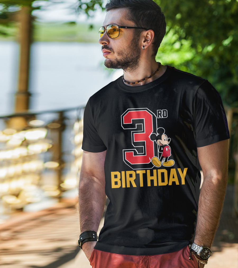 Mickey Mouse 3rd Birthday Celebration With Disney Style And Classic T-Shirt