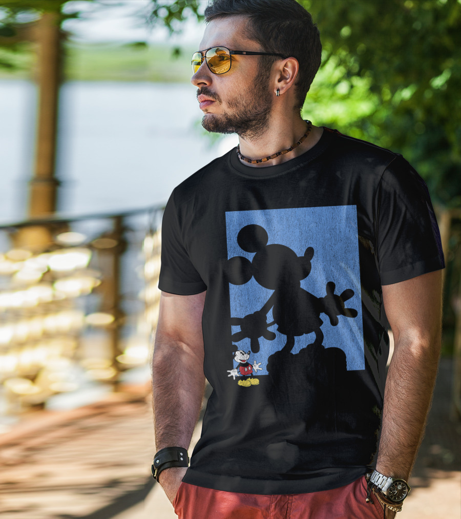 Disney Mickey Mouse Shadow Classic Iconic Pose T-Shirt