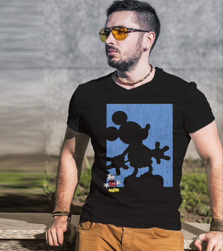 Disney Mickey Mouse Shadow Classic Iconic Pose T-Shirt