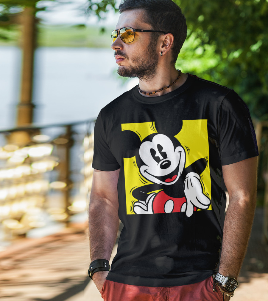 Mickey Mouse Vintage Yellow Frame Disney T-Shirt