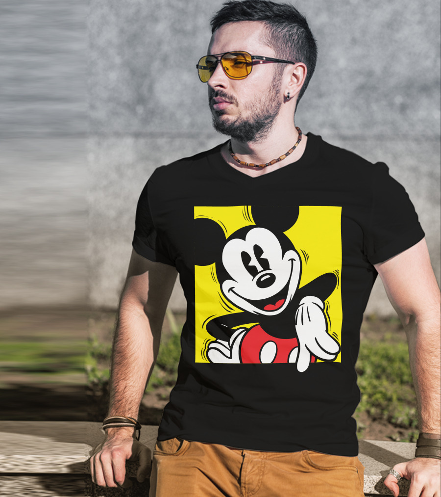 Mickey Mouse Vintage Yellow Frame Disney T-Shirt