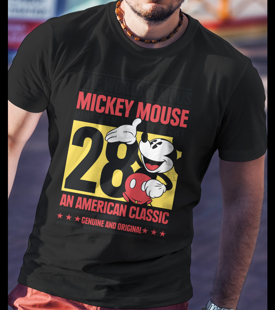 The World Famous Mickey Mouse Nineteen Twenty Eight 28 An American Classic Genuine And Original T-Shirt