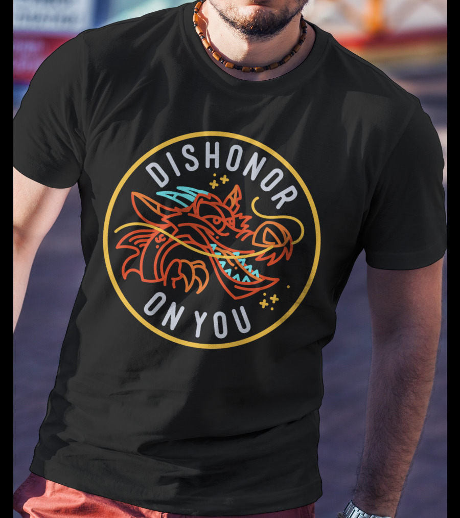 Dishonor On You Disney Mulan Mushu Stamp T-Shirt