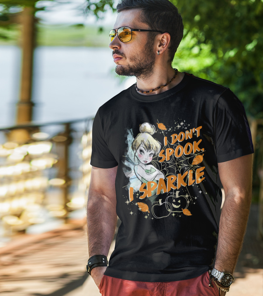 I Don't Spook I Sparkle Disney Peter Pan Tinkerbell Halloween T-Shirt