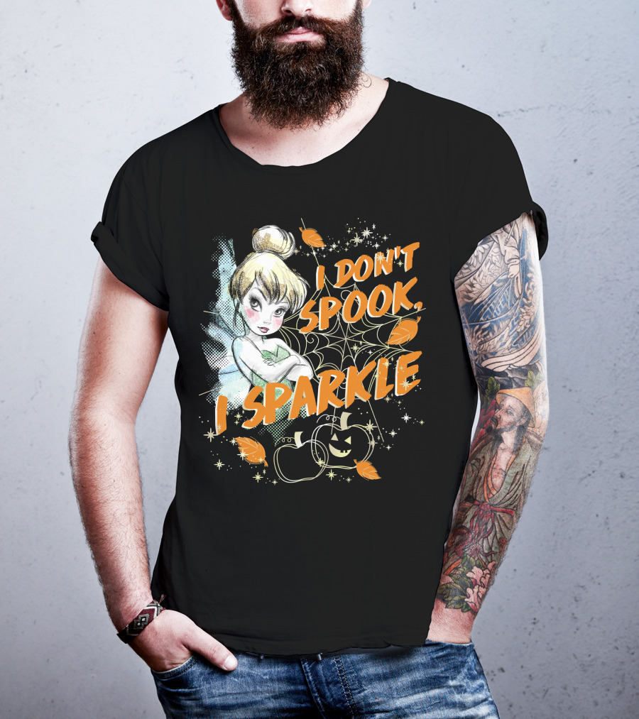 I Don't Spook I Sparkle Disney Peter Pan Tinkerbell Halloween T-Shirt