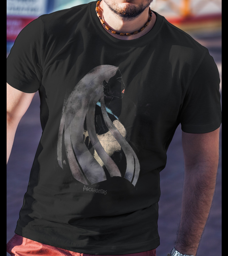 Pocahontas Disney Profile Drawing T-Shirt
