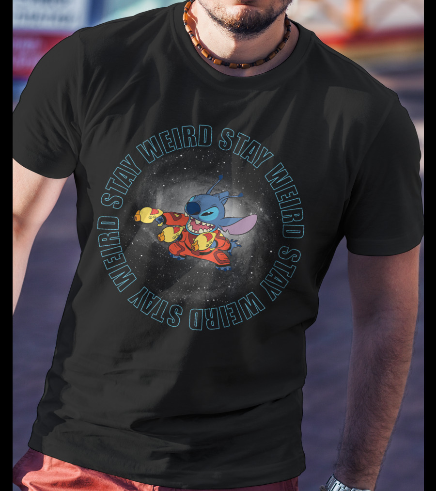 Disney Stitch Stay Weird Space Adventure T-Shirt