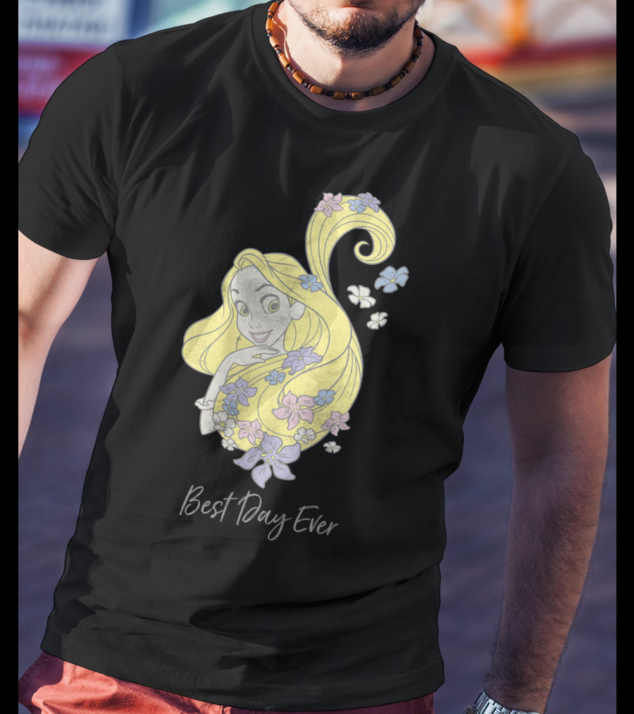 Disney Tangled Rapunzel Illustration Best Day Ever T-Shirt