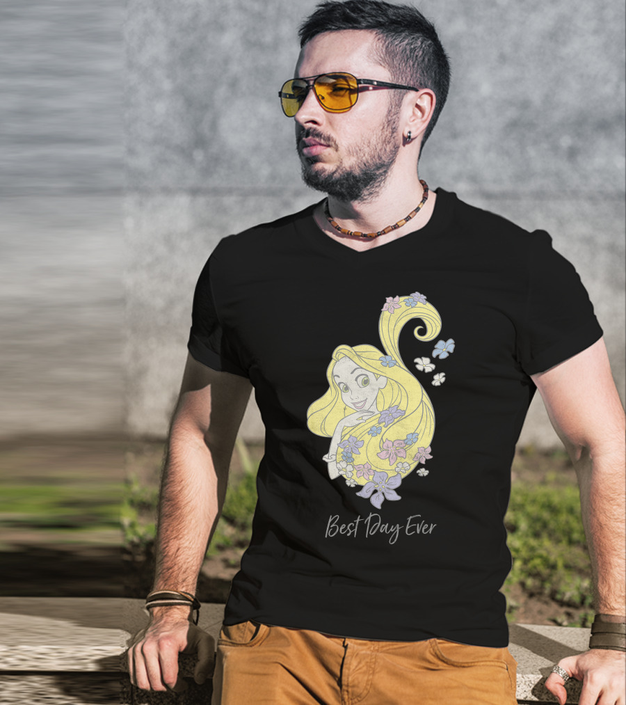 Disney Tangled Rapunzel Illustration Best Day Ever T-Shirt