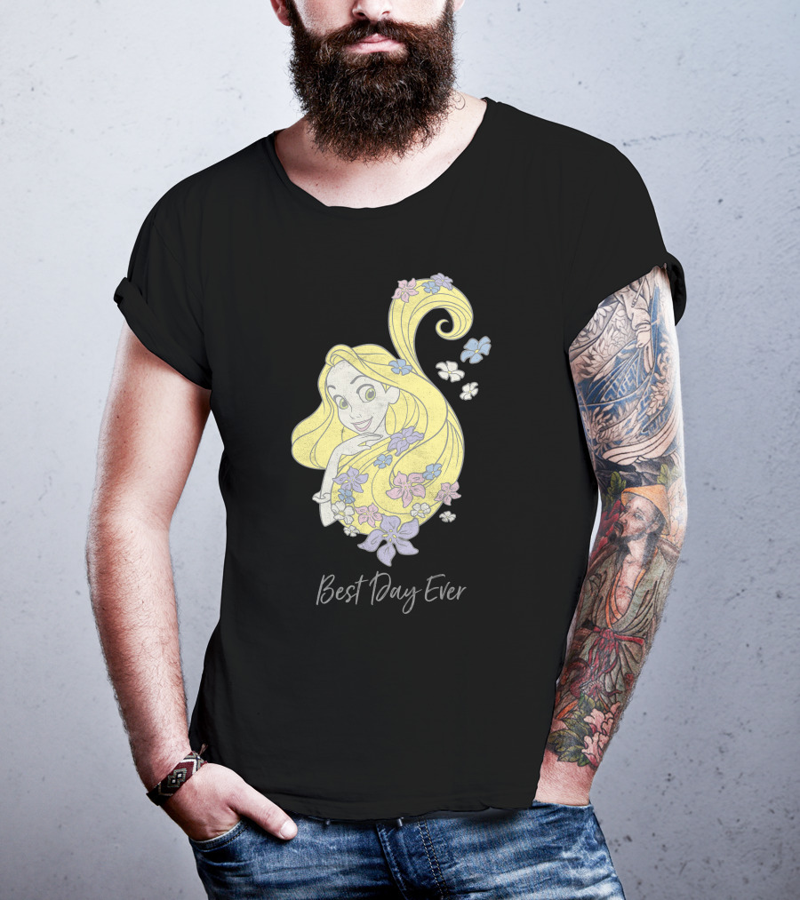 Disney Tangled Rapunzel Illustration Best Day Ever T-Shirt