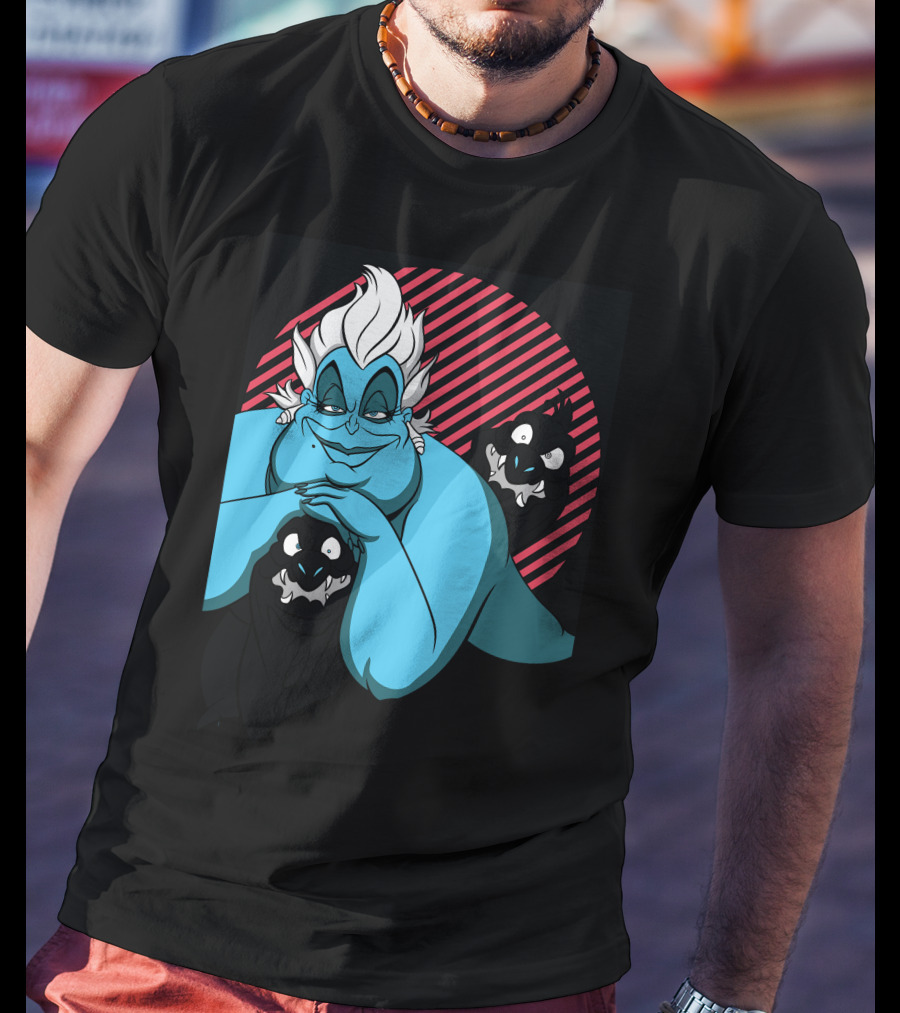 Disney Ursula Evil Laugh With Flotsam And Jetsam Classic Villain T-Shirt