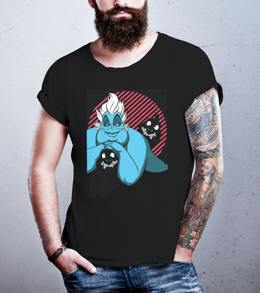 Disney Ursula Evil Laugh With Flotsam And Jetsam Classic Villain T-Shirt