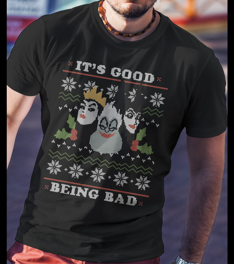 It's Good Being Bad Disney Villains Christmas T-Shirt